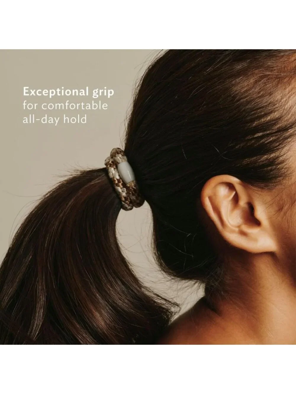 Set of 8 Black Ponytail Holders - Secure Grip Hair Ties for Effortless Styles